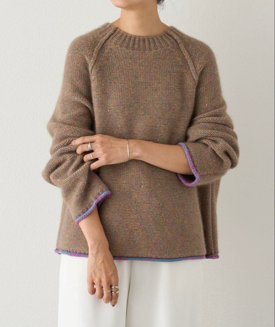 【新品タグ付き】ビアズリー BEARDSLEY カラフルローゲージニット