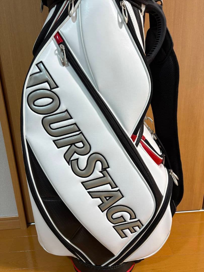 ツアーステージ キャディバッグ ホワイト/ブラック