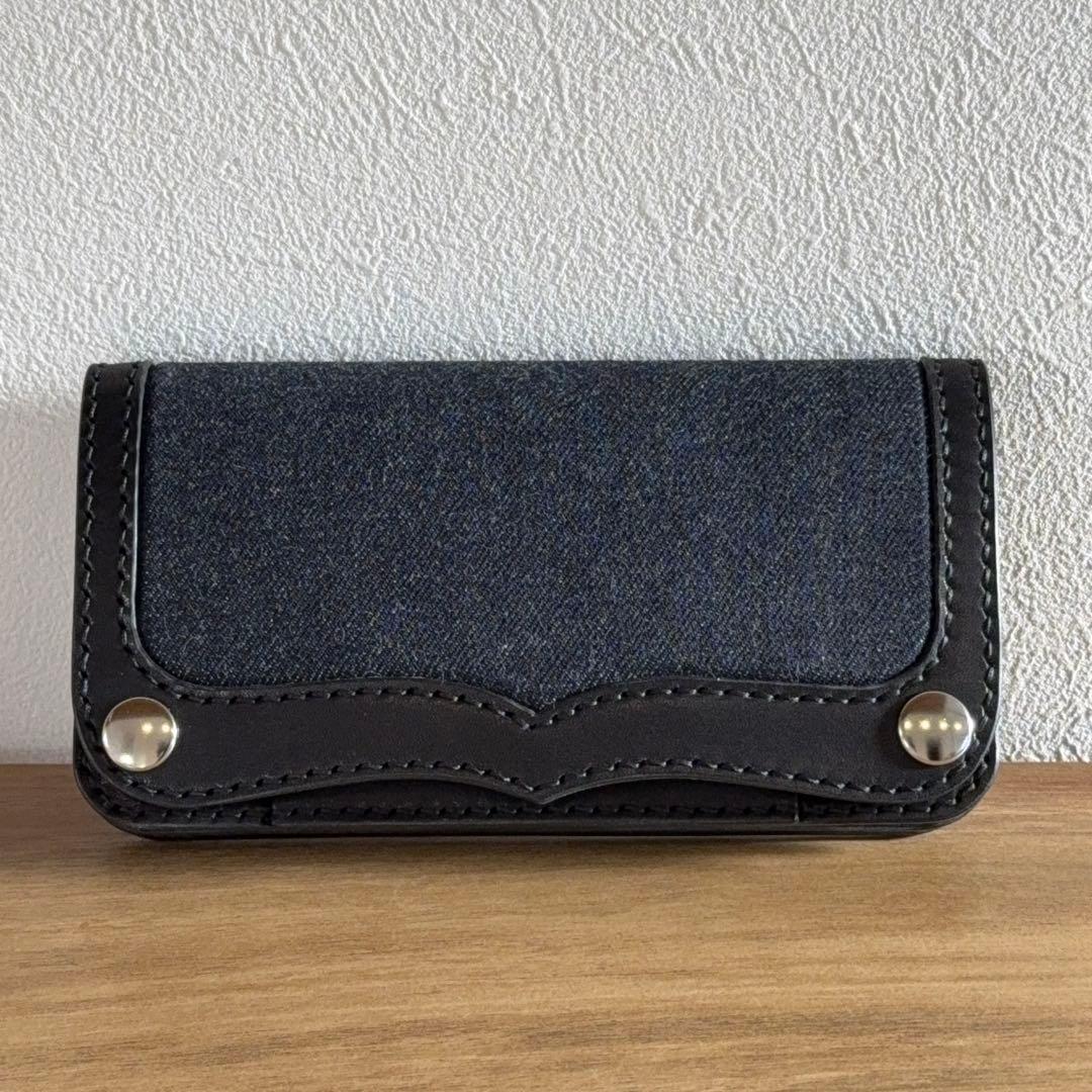 栃木レザー×岡山デニム サドルレザー トラッカーウォレット 42talon