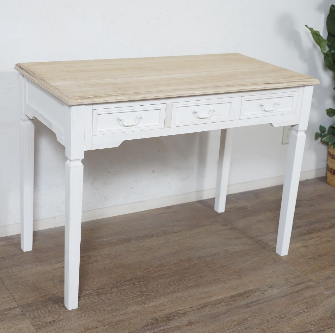 【新品・未使用】　シャビー　アンティーク調　コンソールデスク　幅　100cm