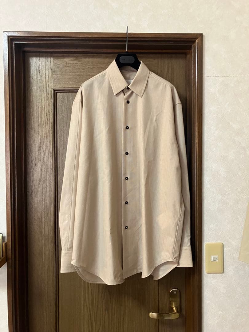 jil sander ウールオーバーシャツ　カシミヤ混　ベージュ