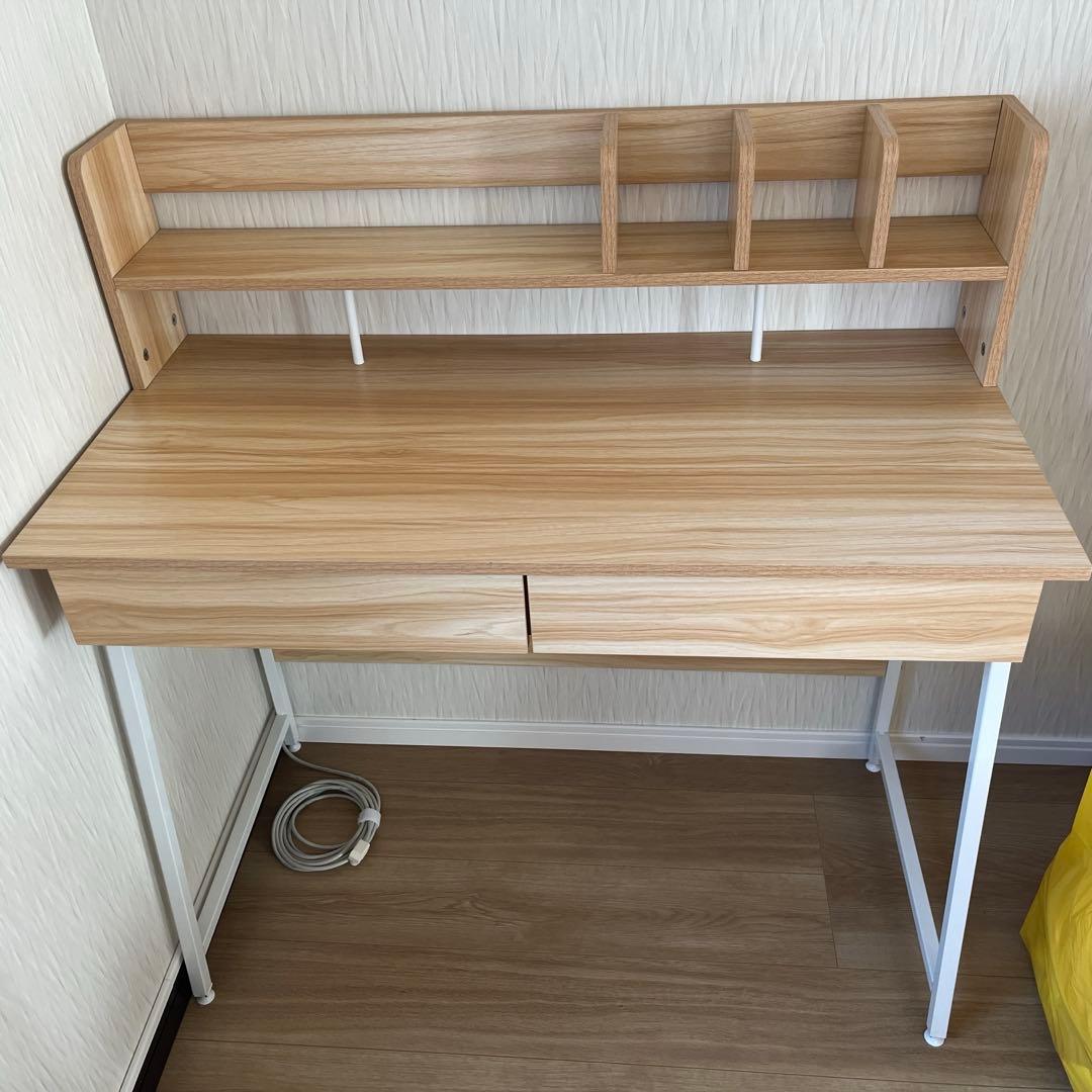 シェルフ付きデスク　勉強机　学習机　小学生中学生高校生
