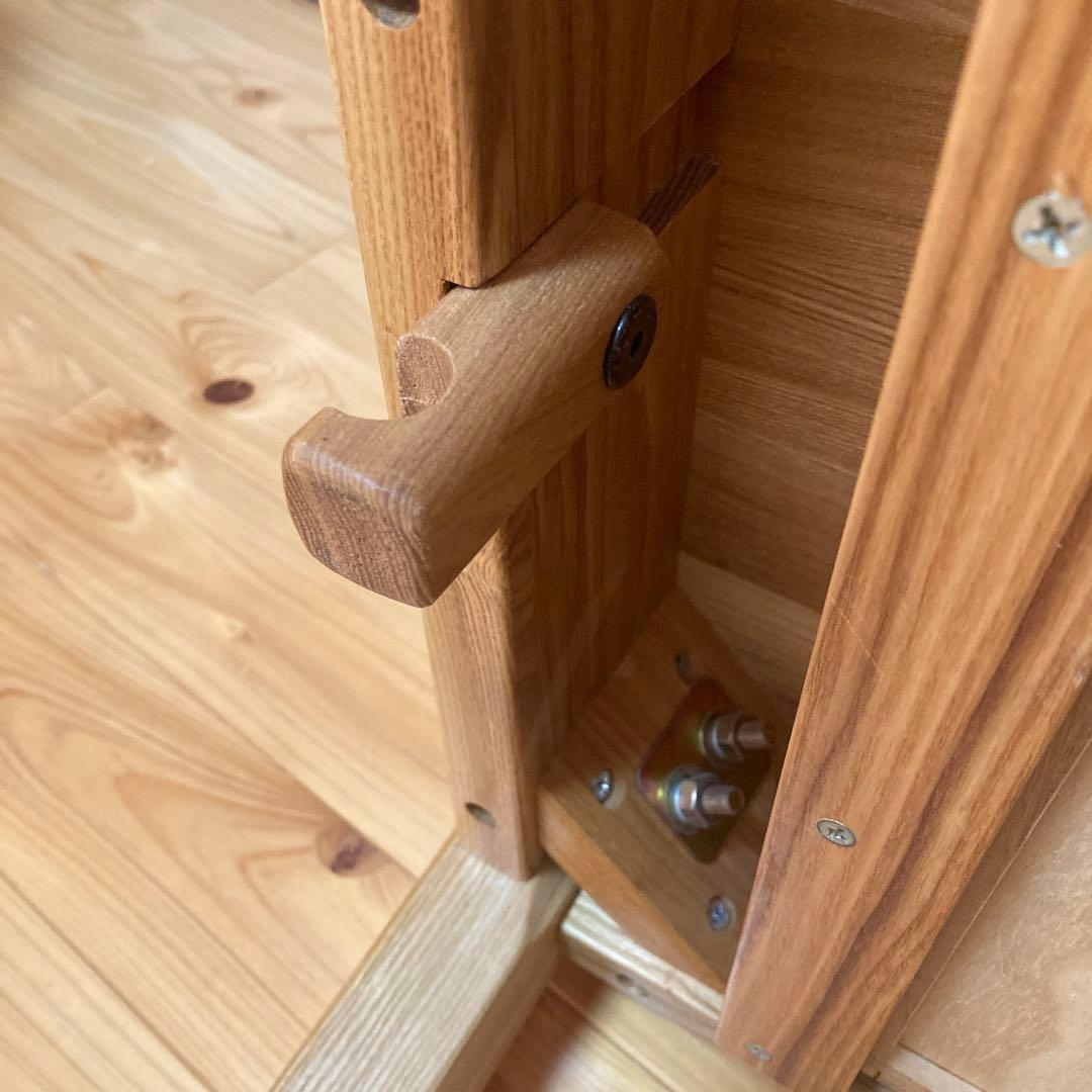 無印良品　タモ材　学習机　木製テーブル　引き出し付き