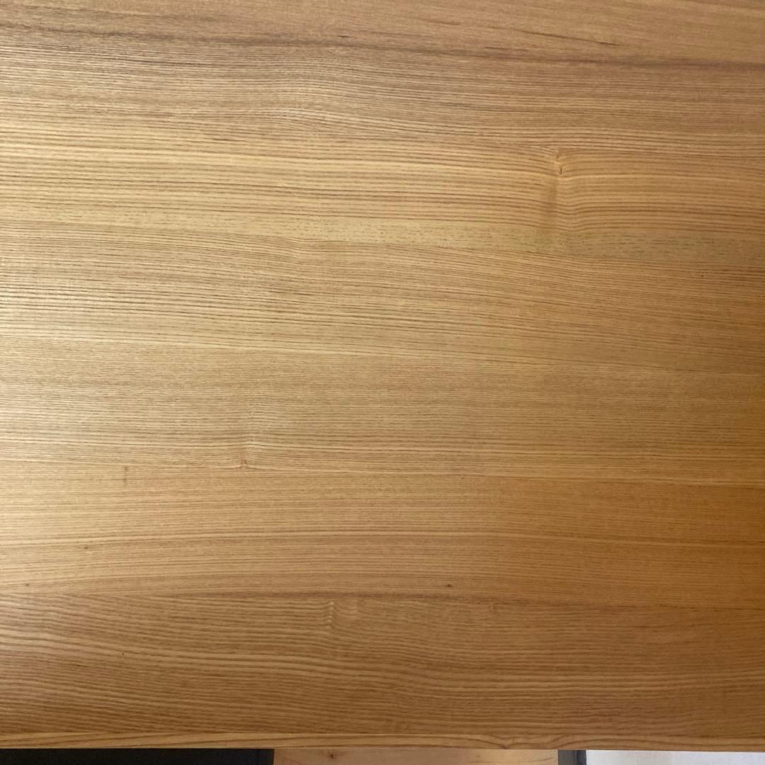 無印良品　タモ材　学習机　木製テーブル　引き出し付き