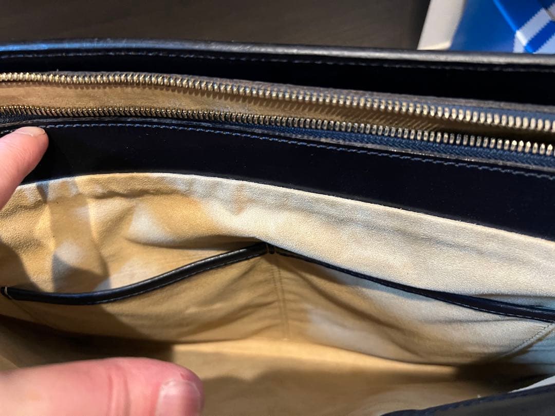 ganzo　ガンゾ　ブライドルレザートート　ネイビー