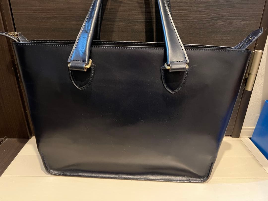 ganzo　ガンゾ　ブライドルレザートート　ネイビー