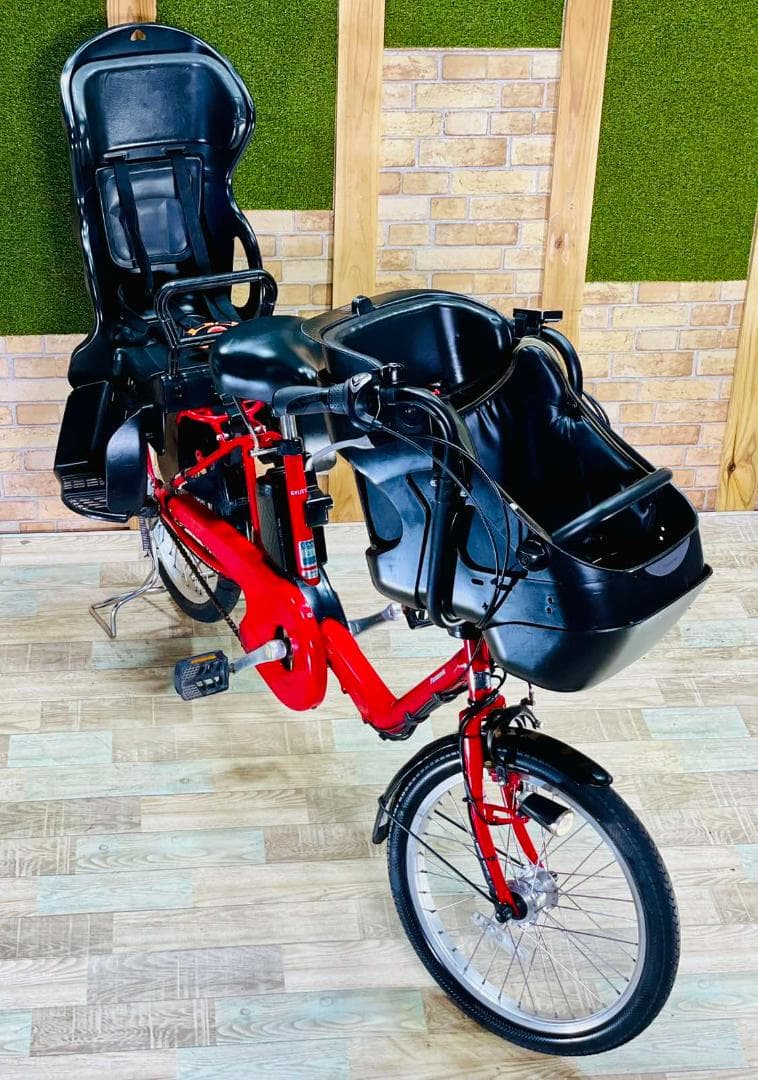 大容量 レッド系 人気NO１ パナソニック子供乗せ電動アシスト H2759