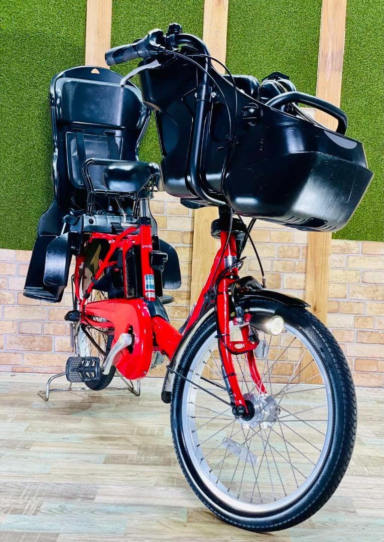 大容量 レッド系 人気NO１ パナソニック子供乗せ電動アシスト H2759