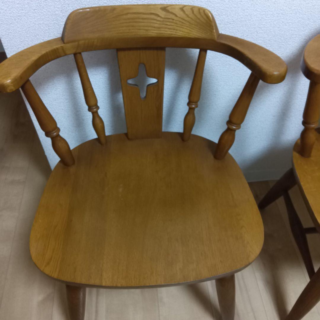 G*i様 木製椅子 2脚セット ヴィンテージ 家具 飛騨の家具　 ダイニングチェ