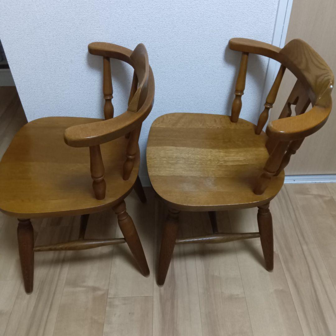 G*i様 木製椅子 2脚セット ヴィンテージ 家具 飛騨の家具　 ダイニングチェ