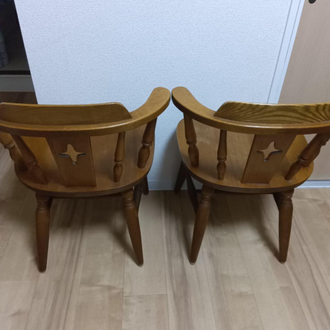 G*i様 木製椅子 2脚セット ヴィンテージ 家具 飛騨の家具　 ダイニングチェ