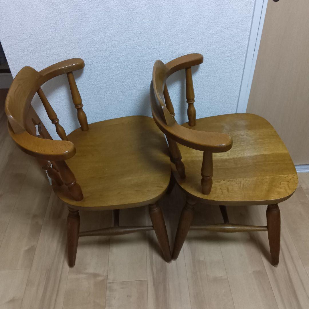 G*i様 木製椅子 2脚セット ヴィンテージ 家具 飛騨の家具　 ダイニングチェ