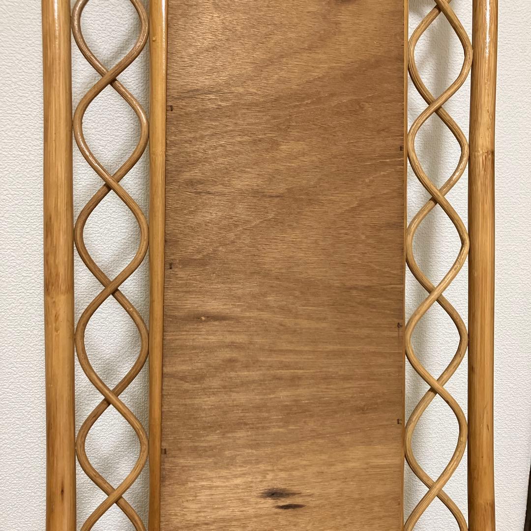 ヴィンテージ・ラタンスタンドミラー・鏡・壁掛けミラー・立て掛けミラー