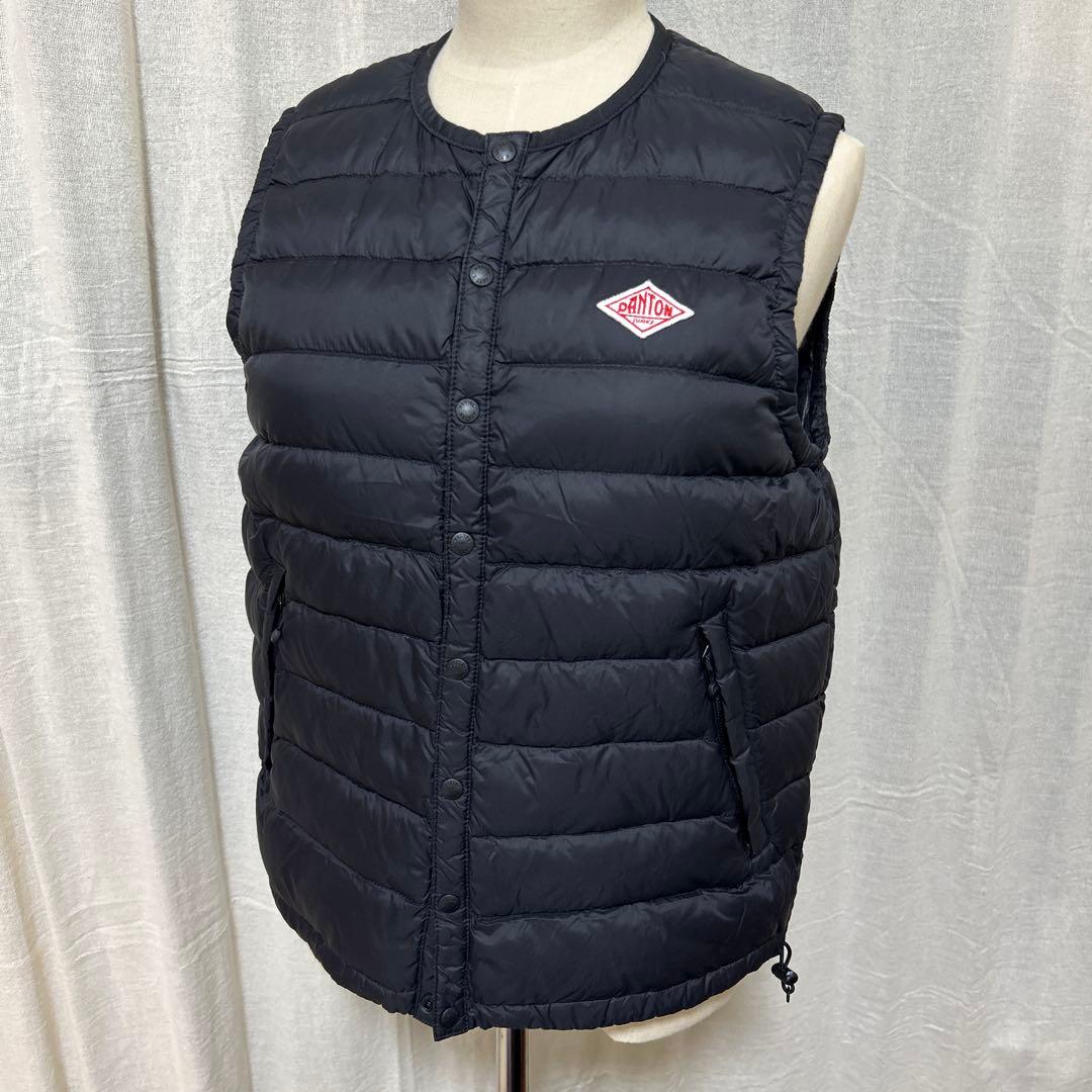 【美品】DANTON ダントン　インナーダウン　ダウンベスト　ブラック　36