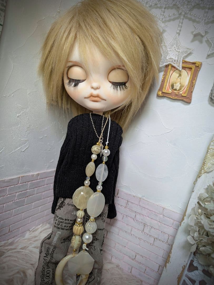 夜*ん様 カスタムアイシードール✦︎男の子✦︎アウトフィット付き✦︎首傾げ