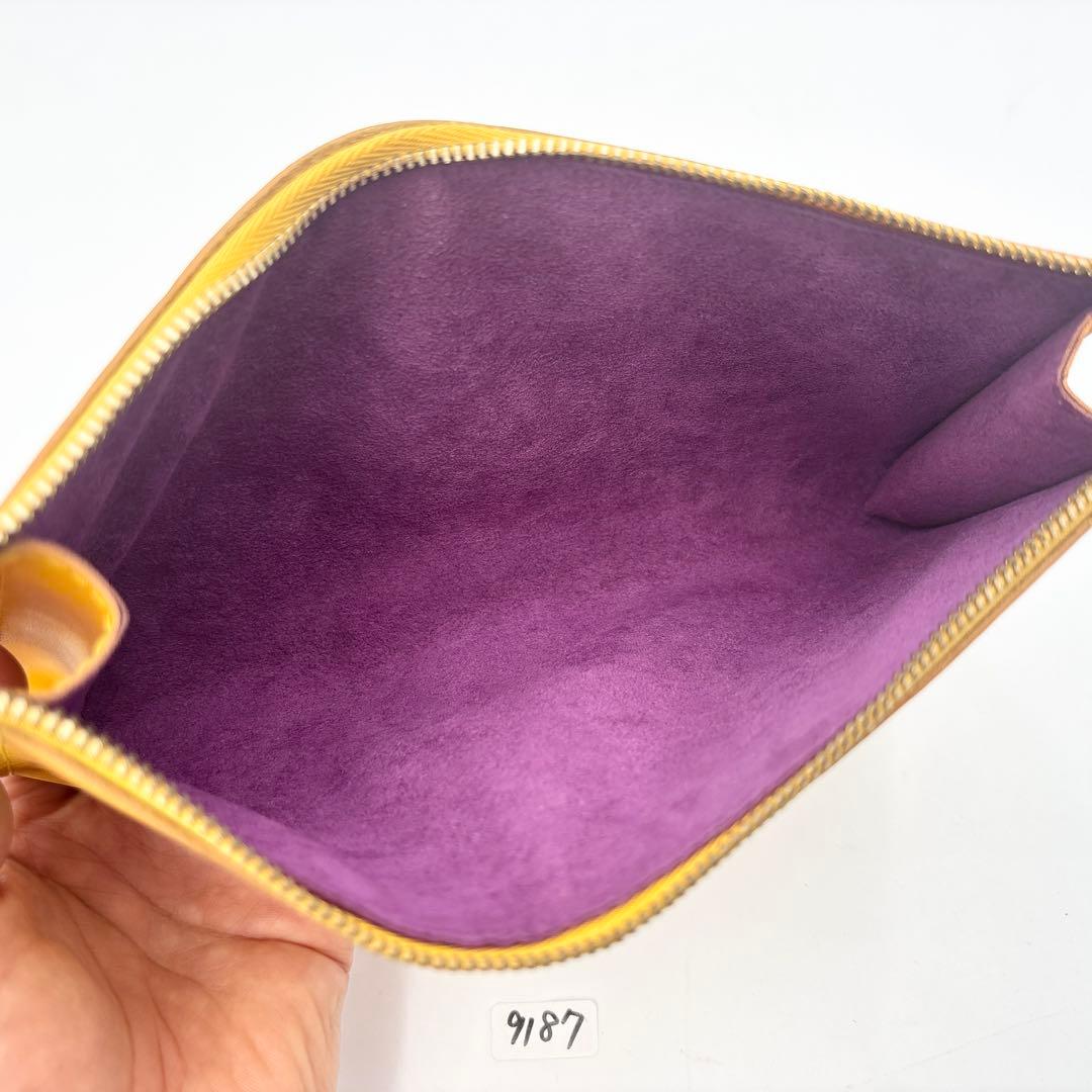 ルイヴィトン M52959 エピ ポシェット アクセソワール ポーチ イエロー