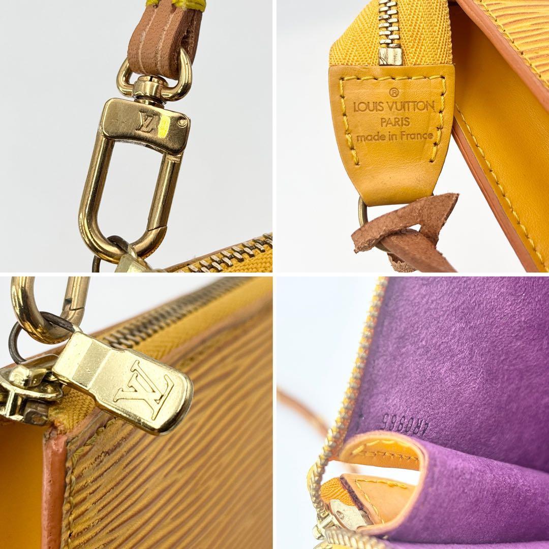 ルイヴィトン M52959 エピ ポシェット アクセソワール ポーチ イエロー