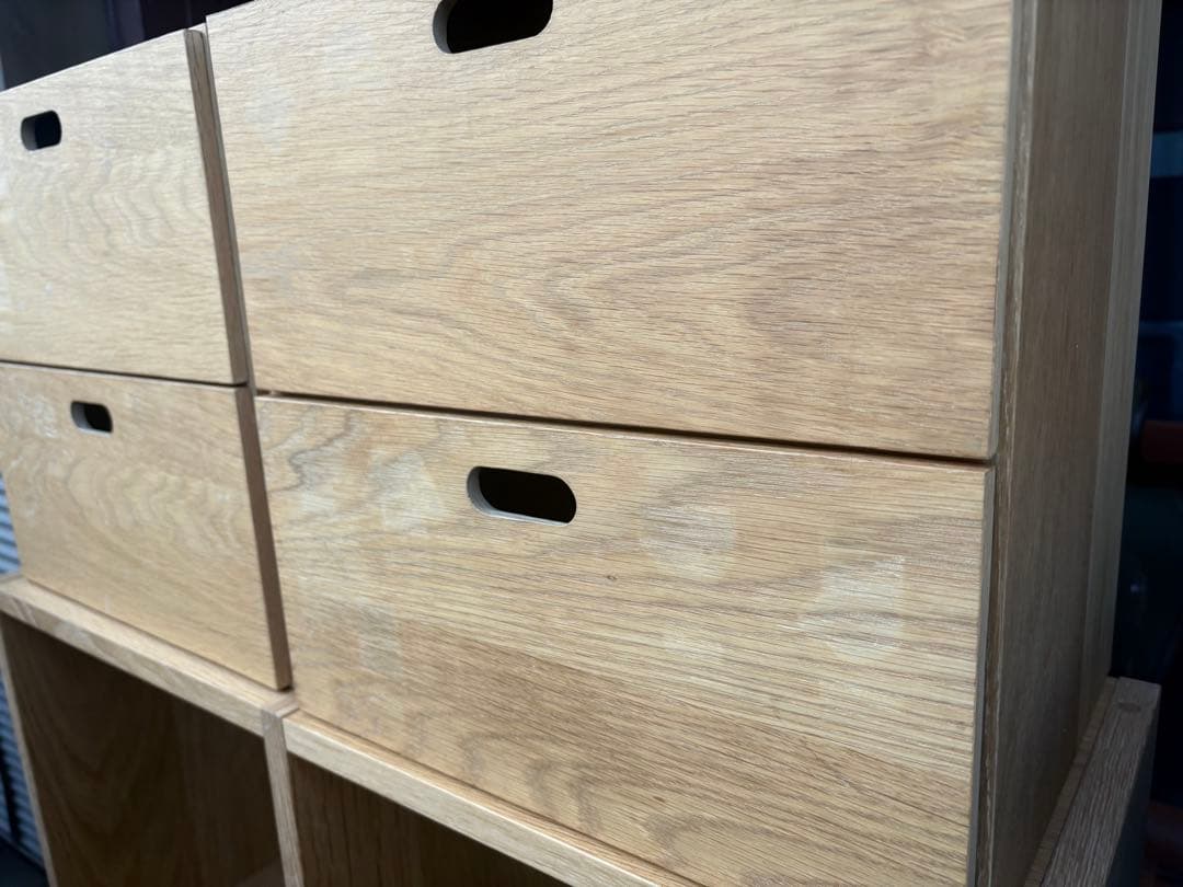 無印良品 木製スタッキングシェルフ 引出し付き ナチュラル