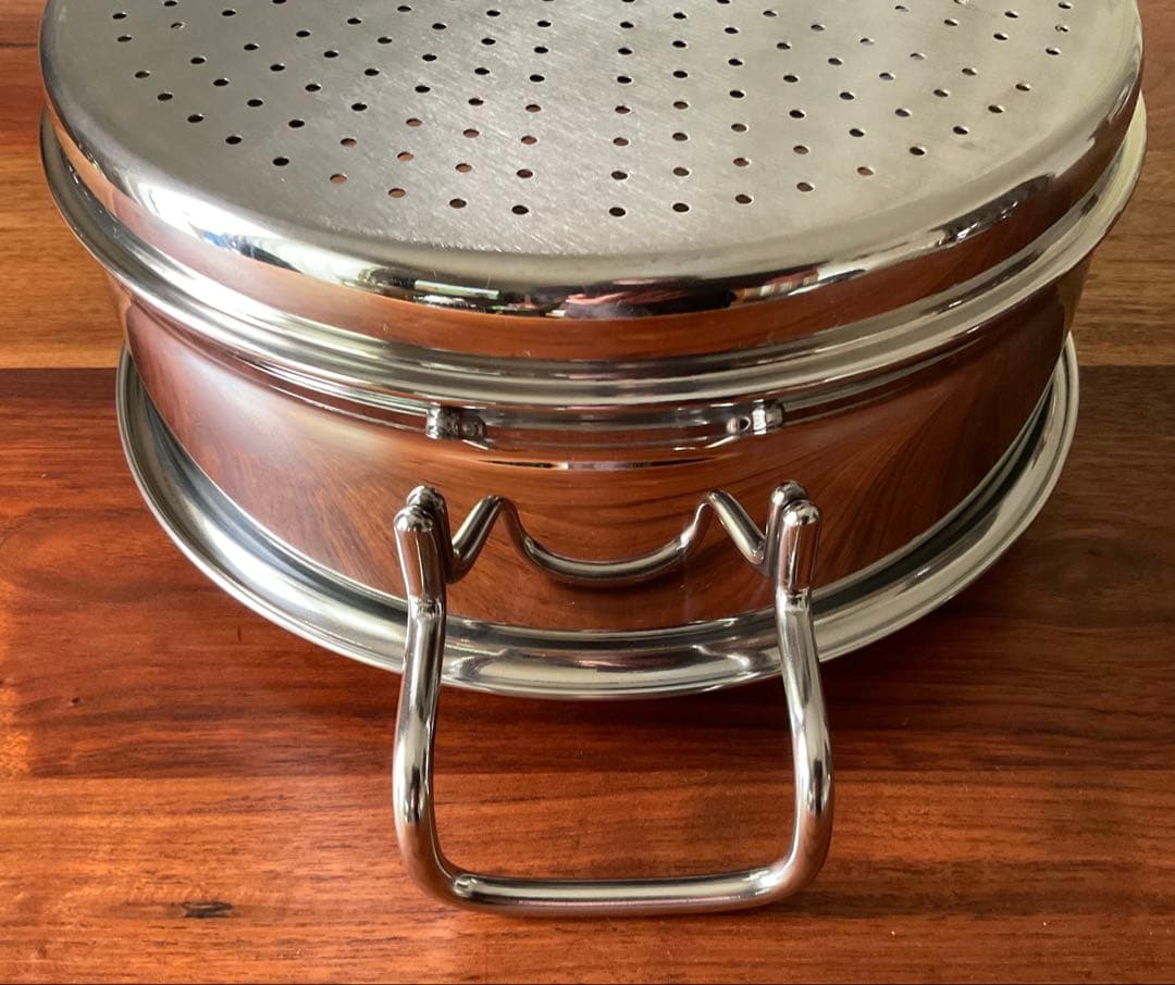 ジオプロダクト 蒸し器付き両手鍋 25cm 日本製 ステンレス