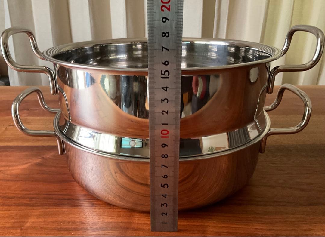 ジオプロダクト 蒸し器付き両手鍋 25cm 日本製 ステンレス