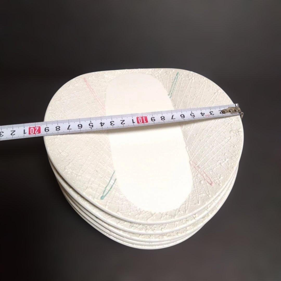 未使用 有田焼 古千窯 湾曲プレート5枚　お祝い