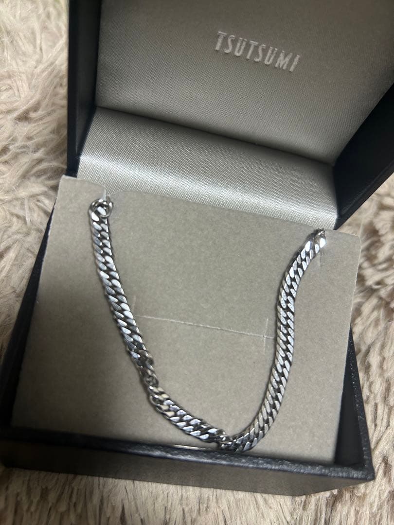 PT850 6面W喜平プラチナネックレス30.8g