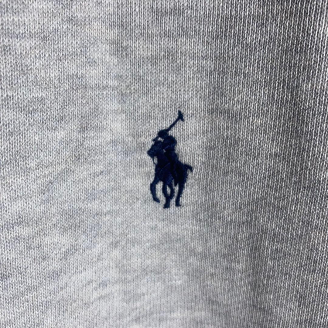 RALPH LAUREN フルジップパーカー 刺繍 ポニー グレー L