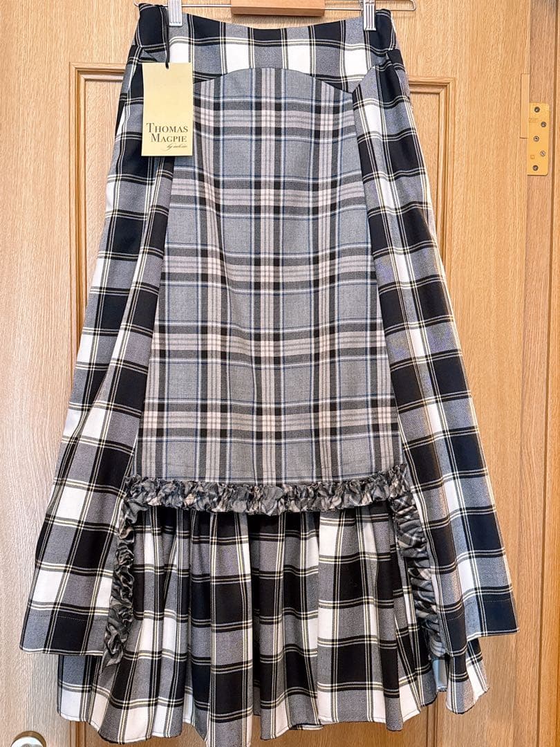 【新品】THOMAS MAGPIE チェック柄フレアスカート