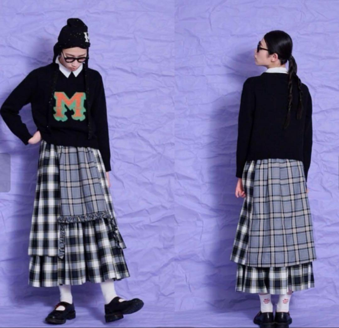 【新品】THOMAS MAGPIE チェック柄フレアスカート