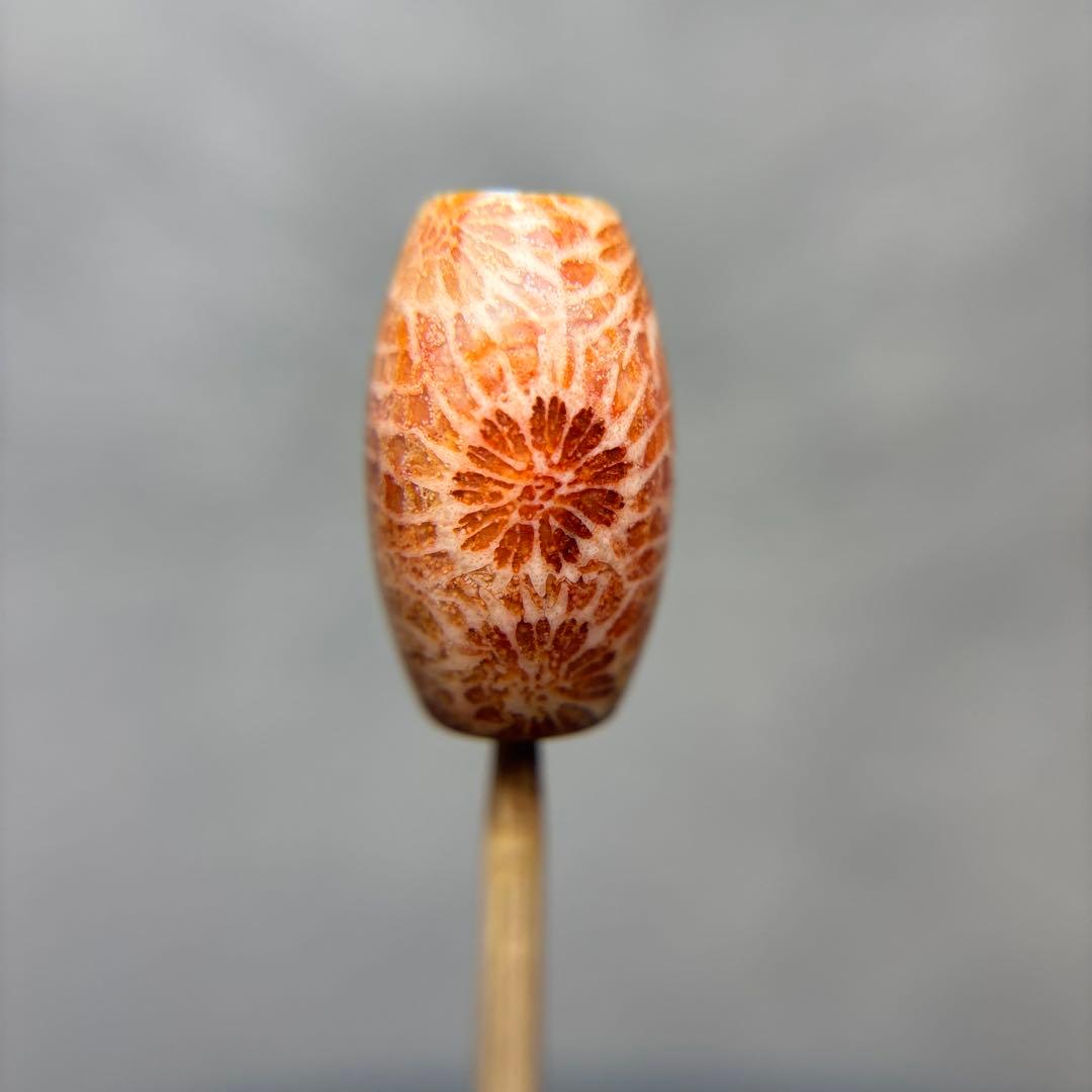 ユッキーフォッシルコーラル　天珠　1-332