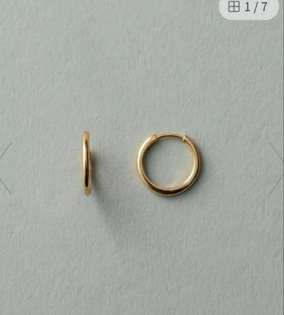 ete エテ K18 ゴールド フープピアス
