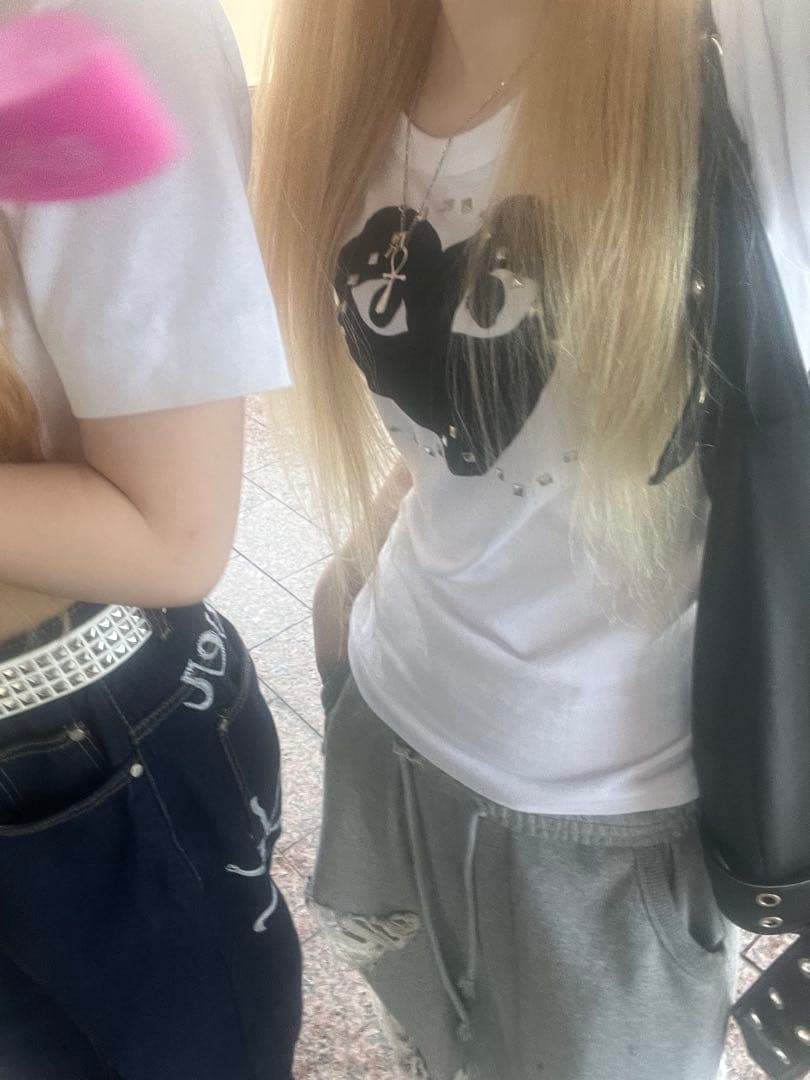 PLAY COMME des GARCONS スタッズ　ブラックハートTシャツ