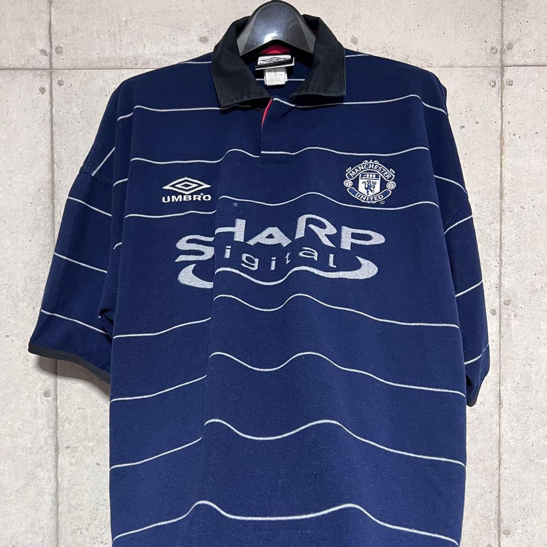 【美品！】99/00 マンチェスター・U パイル地【Lサイズ】アウェイ