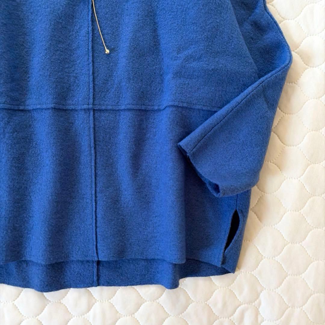 【美品】BEARDSLEY 圧縮ジャージードルマンプルオーバー ニット　ブルー