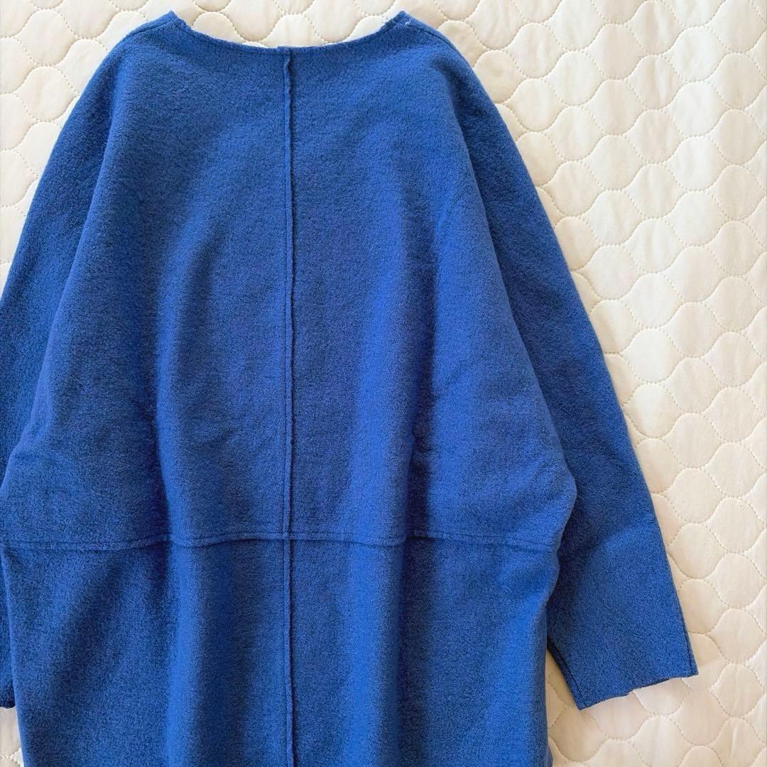 【美品】BEARDSLEY 圧縮ジャージードルマンプルオーバー ニット　ブルー