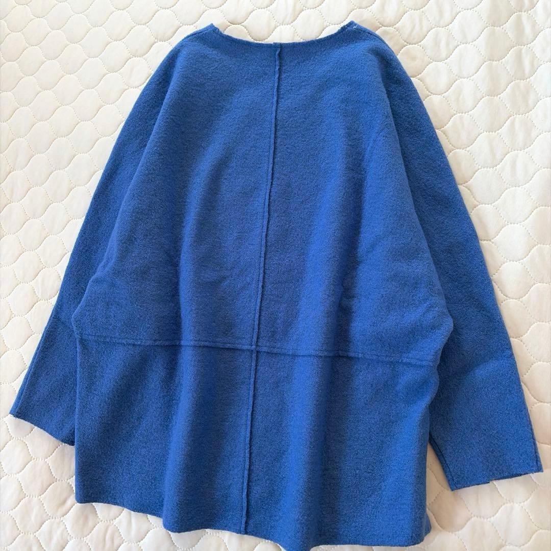 【美品】BEARDSLEY 圧縮ジャージードルマンプルオーバー ニット　ブルー