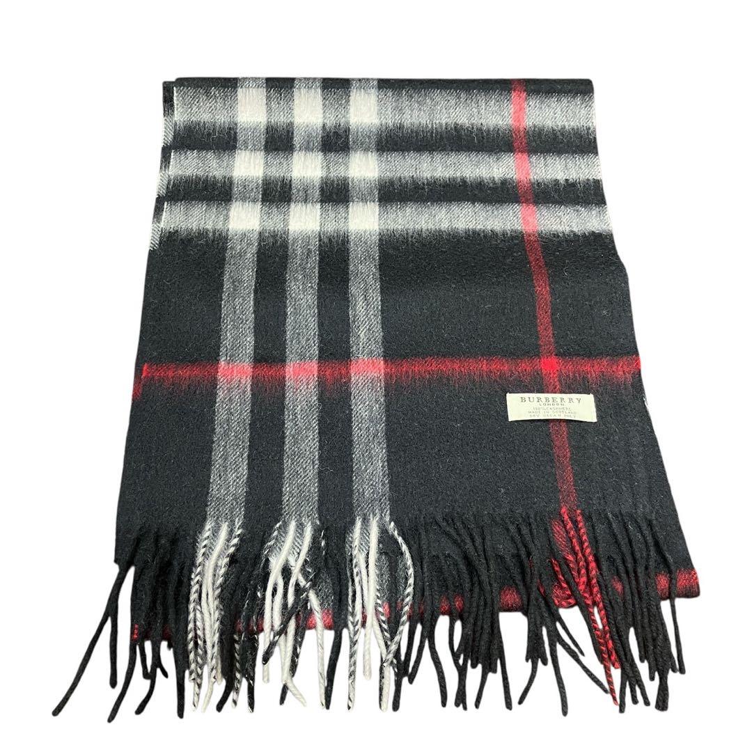 BURBERRY カシミヤ チェックマフラー