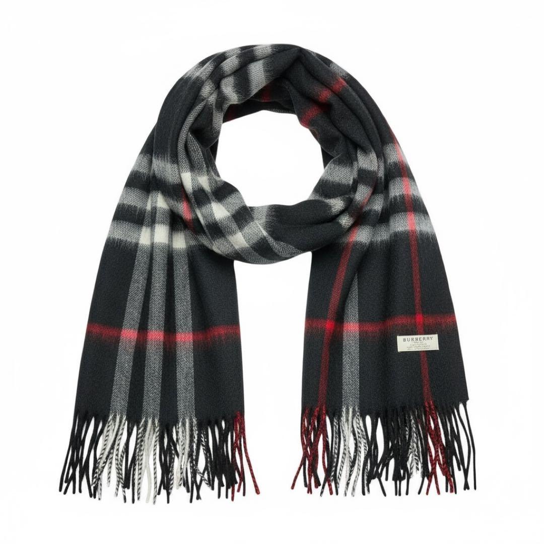 BURBERRY カシミヤ チェックマフラー