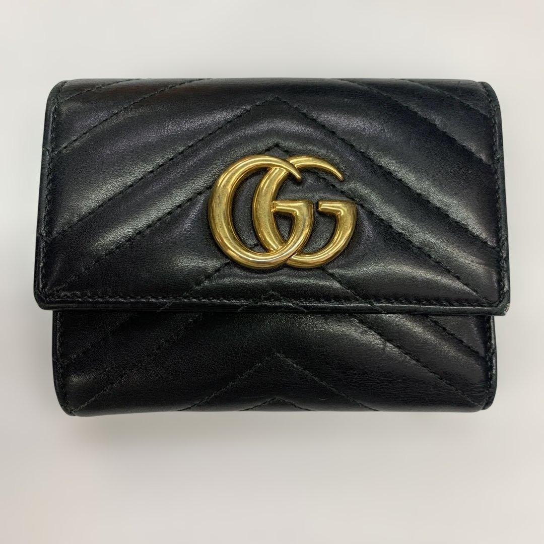 GUCCI GGマーモント　三つ折り財布　474802
