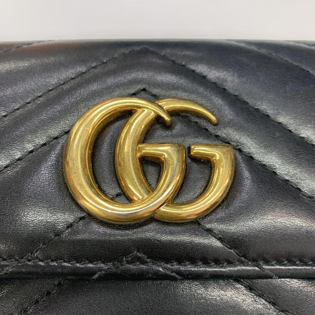 GUCCI GGマーモント　三つ折り財布　474802