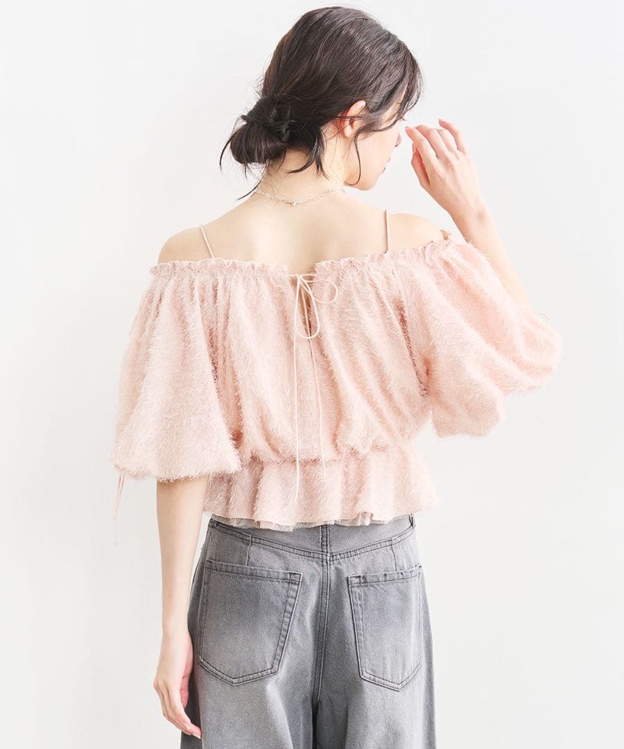COCODEAL オフショルフラッフィーブラウス