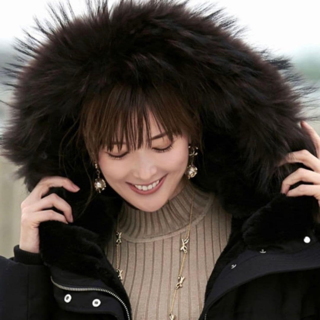 RUIRUE BOUTIQUE ラクーンファーサイドジップスリットダウンコート