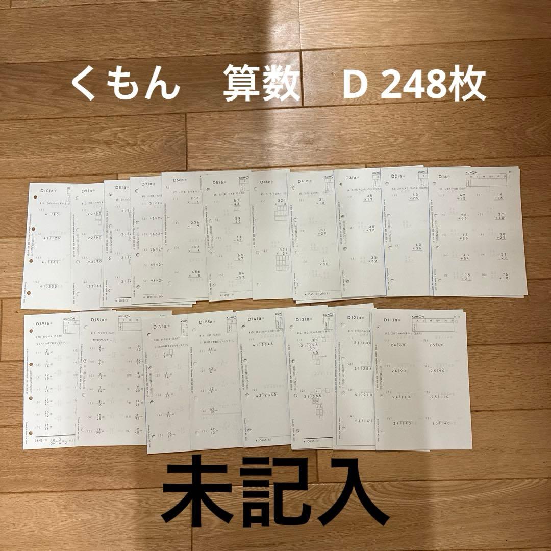 くもん　算数　D 未記入　248枚