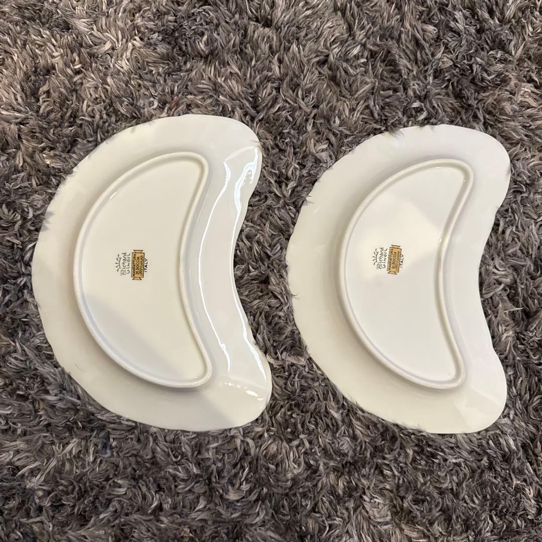 美品　リチャードジノリ イタリアンフルーツ クレセント 2枚 三日月皿