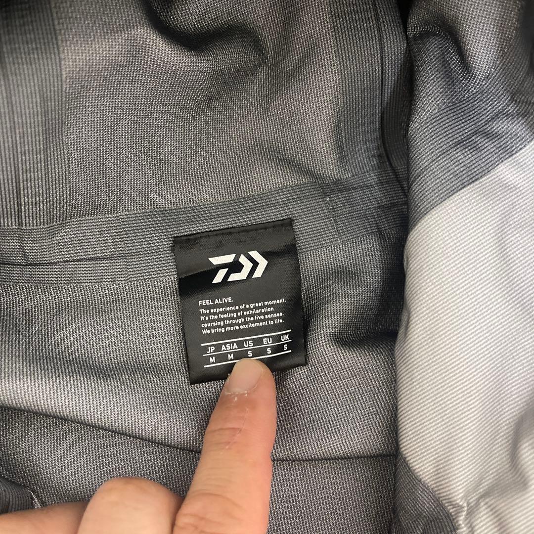 値下げDaiwa ダイワレインウェア M ダークグレー　上下　デニム調ストレッチ