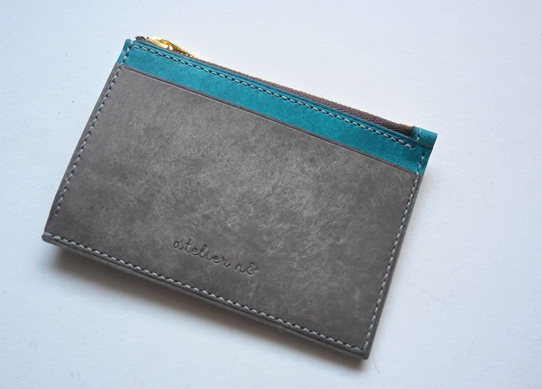 フラグメントケース　ウォレット【ターコイズ×グレー】