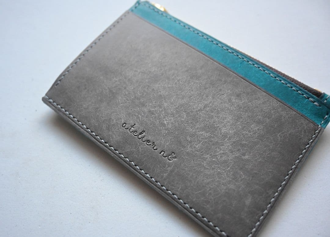 フラグメントケース　ウォレット【ターコイズ×グレー】