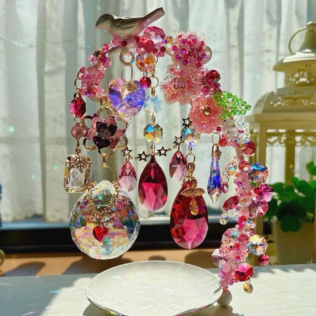 みるくみるくSWAROVSKI 50㎜ブルーABボール ✩サンキャッチャー