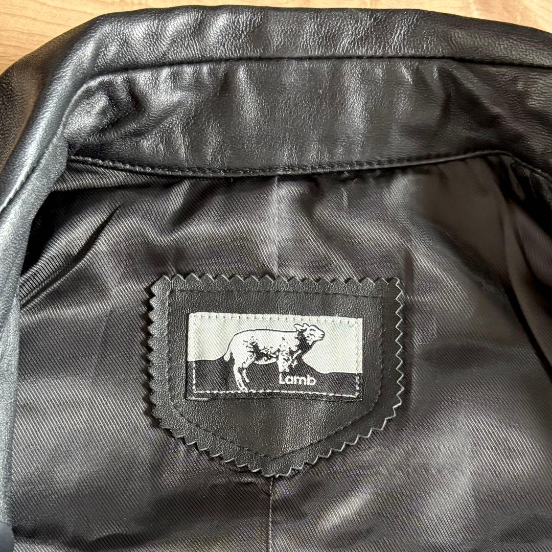 【美品】BELLUCCI ベルッチ ラムスキン レザーコート トレンチコート 黒