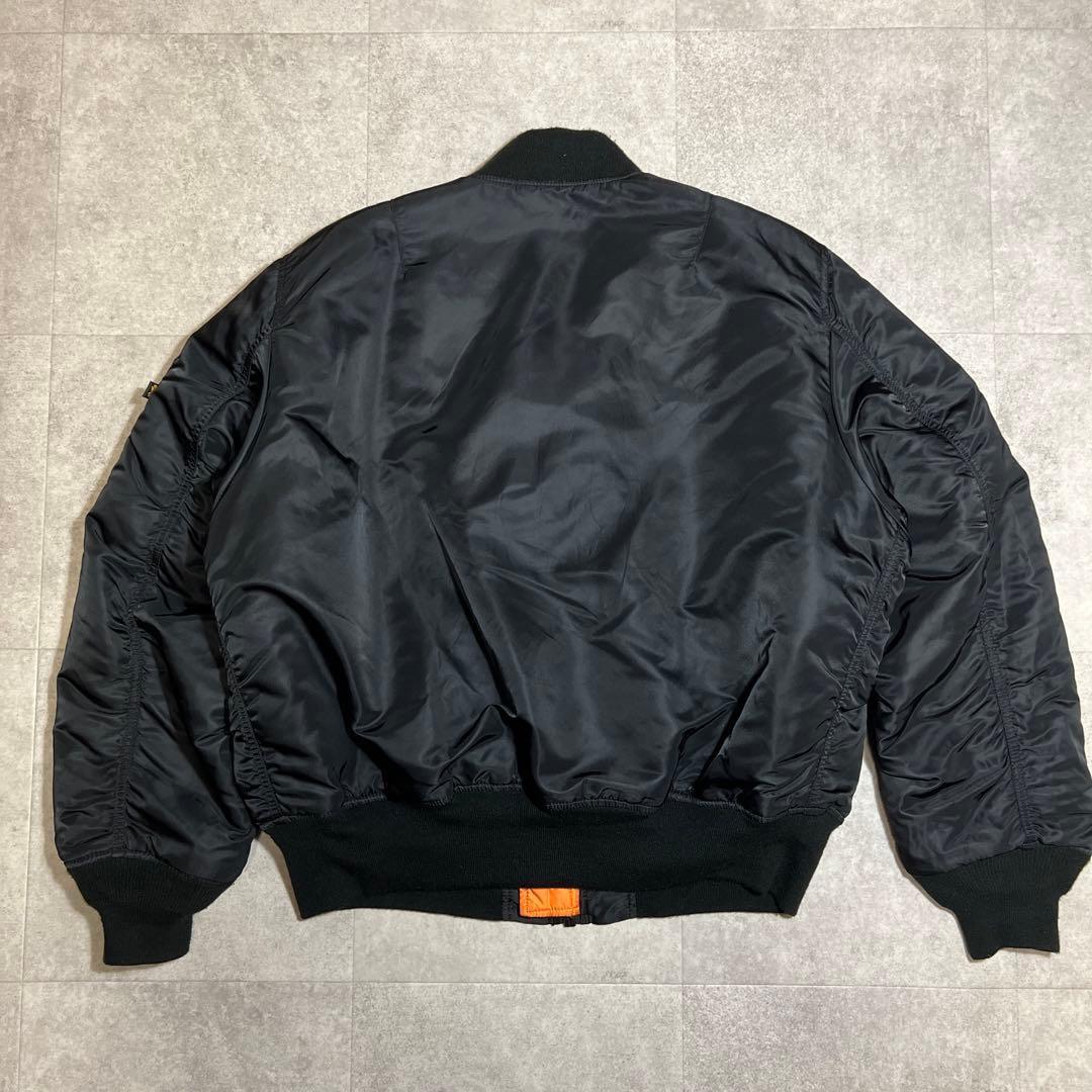 麻婆枝豆ALPHAアルファMA-1ビッグサイズXLブラック×オレンジ復刻